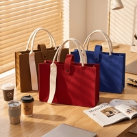 Sac fourre-tout en feutre à bouton-pression, personnalisable, grande capacité, pour cadeaux et courses quotidiennes – Meilleures ventes