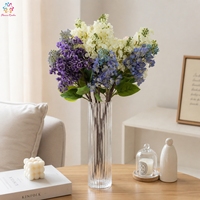 Fleur artificielle de lilas réaliste en gros, 2 têtes par branche, pour la décoration intérieure