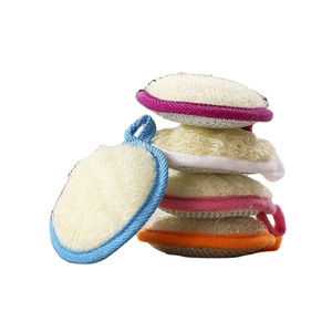 Éponge à vaisselle double face en luffa naturel, écologique, non grasse, pour cuisine, 10x10cm, 80% active - Product Image 1