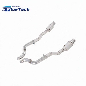 Tuyau de descente en acier inoxydable à haut débit avec bouclier thermique pour Jaguar F-Type 3.0T V6 suralimenté – Échappement de performance à fixation directe - Product Image 6