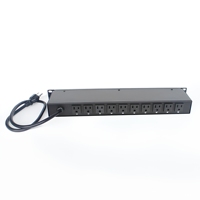 Barre d'alimentation PDU avec protection contre les surtensions, 10 prises haute puissance, extra-longues, 16A/32A, avec interrupteur indépendant