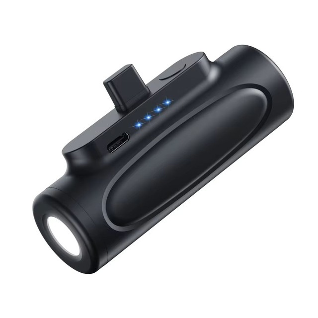 Factory Direct Mini Capsule Charger, Portable Charger with Built-in Flashlight
