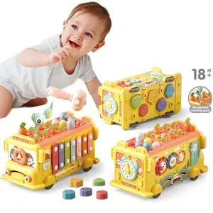 6 EM 1 Multi-Function School Bus Toy Set Baby Toddler Outros brinquedos do bebê Early Education Toy