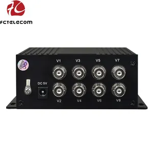 8 ערוץ 720p/1080p קואקסיאלי HD CVI TVI AHD וידאו סיבי mulitiplexer משדר ומקלט עם RS485