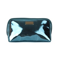 Vente en gros de trousse cosmétique indienne intelligente de luxe pochette de maquillage logo personnalisé sac cosmétique triangle en pu imperméable à l'eau de qualité supérieure