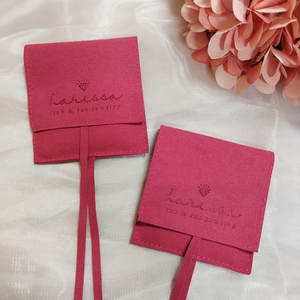 High Quality Eco-friendly Modern Luxury Microfiber Bow <b>Envelope</b> Pouch Jewelry Dust Bag Custom Logo Earrings Necklace <b>Gift</b> - Product Image 5