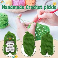 Poupée en peluche amusante en crochet fait main, cadeau positif pour la fête des mères, pour maman, fille, fils, figurine et jouet de Noël