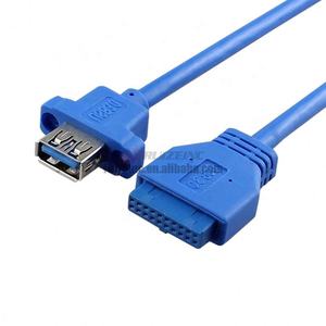 Mainboard komputer 20Pin ke konektor betina ganda Strip Panel Depan USB 3.0 garis satu jalur 2 Porta - Product Image 5