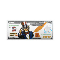 Ensemble de cartes bancaires commémoratives en feuille d'argent de l'Uncle Sam américain, objets de collection patriotiques sur l'histoire des États-Unis