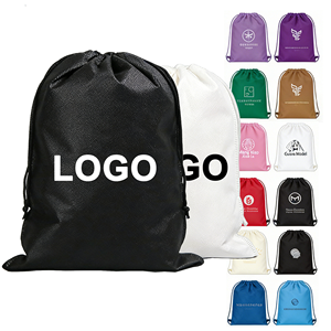 Sac à dos promotionnel en non-tissé personnalisé avec cordon de serrage, pour l'extérieur, avec logo personnalisé, vente en gros, doux, lavable, réutilisable, style simple - Product Image 1