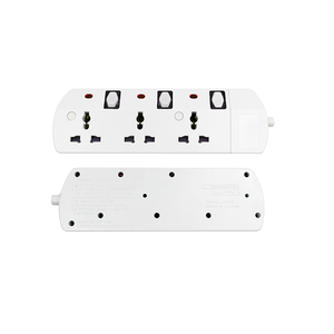 10 amp nhựa ABS 3 cửa hàng mở rộng Hội Đồng Quản trị ổ cắm với trẻ em bảo vệ và 3 mét cáp - Product Image 4