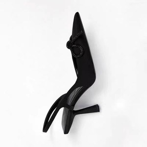 Factory Direct Supplier Black Bowknot Pointed Toe Women High Heel Dress Women High Heel - Product Image 5
