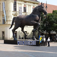 Wondecor Offre Spéciale grandeur nature artisanat en métal extérieur statue moderne cheval en Bronze