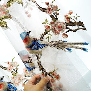 Tende Trasparenti a Doppio Strato con <span class=keywords><strong>Stampa</strong></span> Paesaggistica Cinese <span class=keywords><strong>su</strong></span> Cotone e Lino, Drappeggi per Camera da Letto con Mantovana - Product Image 6