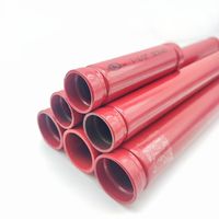 Tuyaux de lutte contre l'incendie galvanisés rainurés rouges FM&UL ASTM A795/53, tuyaux d'incendie pour sprinklers, tuyaux de lutte contre l'incendie ERW SMLS