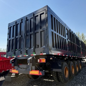 Semi-<span class=keywords><strong>remorque</strong></span> benne basculante 40t à 4 essieux et 12 roues, fabriquée en Chine, avec pneus 12R22.5 et <span class=keywords><strong>remorque</strong></span> de transport à paroi latérale - Product Image 3
