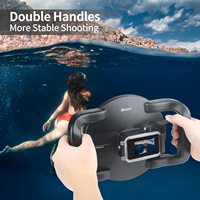 Carcasa Transparente con Asa y Disparador para Lente de Cámara de Buceo Subacuática DJI Osmo Action