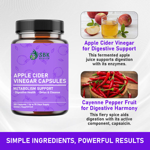 Best Quality Apple Cider Vinegar Capsules Slimming Capsules Apple Cider Vinegar for Immune Support Fat Burner Cleanse Detox - Product Image 6