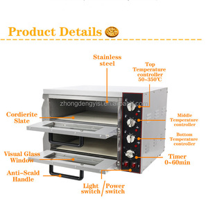 Professional 2 Deck Electric Pizza Oven with Stone Touch Control 110V/220V Compatible 2-Year Warranty for Commercial Bakery Use - Product Image 3