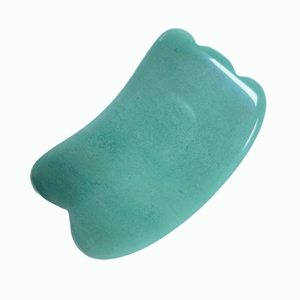 Tabla de Gua Sha de Aventurina Verde Natural Pulida a Mano para Esculpir el Rostro y Drenaje Linfático, Masaje Corporal - Product Image 1