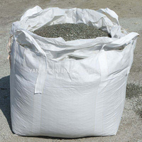 Bolsa Jumbo FIBC de PP Transpirable con Fondo Plano, Bolsa de Tonelada con Deflector, Bolsa a Granel Industrial Grande para Arena de Sílice, Grado Alimenticio, 500-3000kg, Tipo Cross