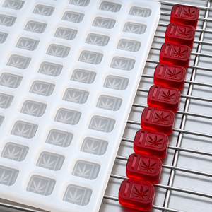 Moule en silicone rectangulaire arrondi TH pour bonbons gélifiés, plateau de production industriel en platine de qualité alimentaire, logo personnalisé en gros - Product Image 6