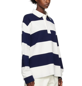<span class=keywords><strong>Polo</strong></span> à manches longues en sergé brodé avec logo personnalisé de haute qualité pour femmes - Product Image 2