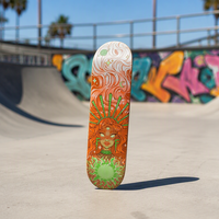 JIESEN Meilleure vente Planche de skateboard en érable 7 plis avec double rocker et placage en érable, impression personnalisée pour design, épaisseur 10,2 mm, film de transfert thermique