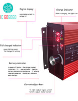 72V 60V 67.2V 84V Li-ion LiPo 48V Lifepo4 Batterie Au Lithium Chargeur Curren Ajuster 2A 5A 10A 12A Charge Rapide ebike 12S 16S 20S 24S