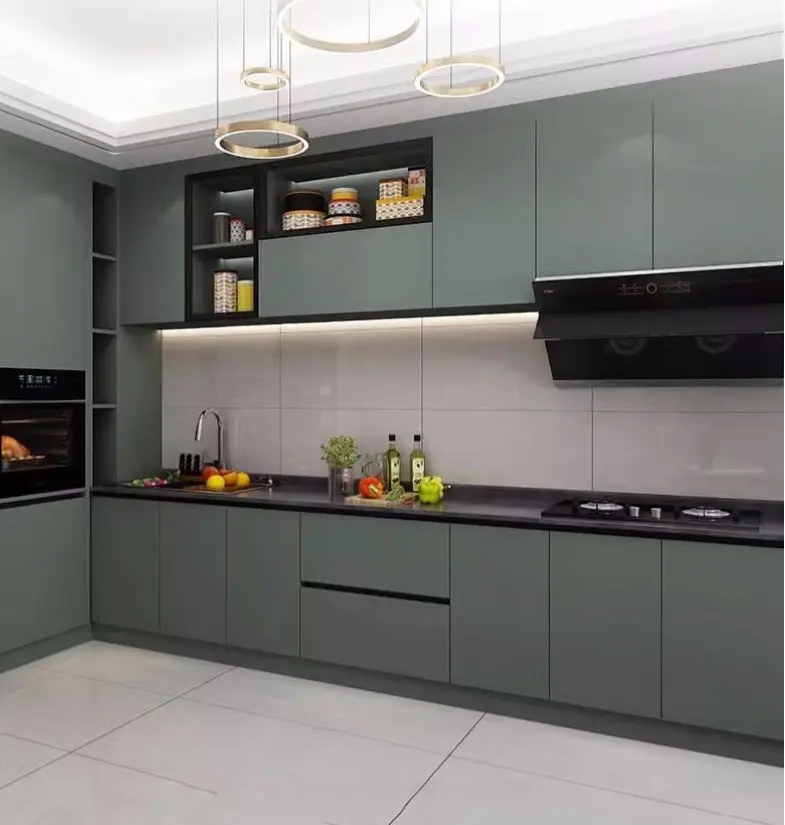 Conceptions de cuisine modulaires professionnelles à bon prix meubles armoires de cuisine et accessoires armoire murale de cuisine de Chine
