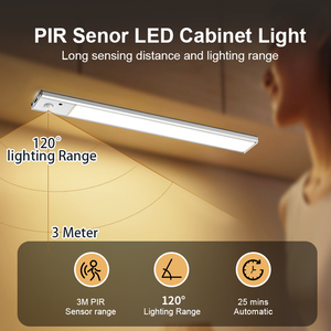 USB C có thể sạc lại từ tủ ánh sáng PIR cảm biến chuyển động 3cct Dimmable đêm đèn nhà bếp phòng ngủ tủ quần áo dính 3000k-6000K - Product Image 5