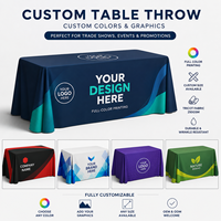 Nappe de table Esports vibrante, design gaming personnalisé, housse de table de marque pour salons technologiques, tournois de gaming et présentoirs PC