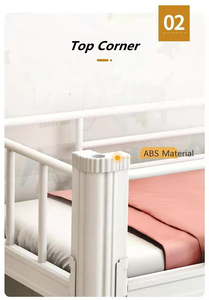 Lit superposé en acier pour étudiants, mobilier d'appartement universitaire, cadre de lit double en métal pour dortoir universitaire - Product Image 3
