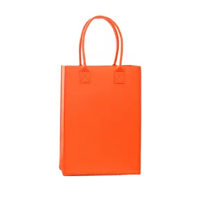 Оптовая продажа, Экологичная вертикальная сумка из шерстяного войлока, Подарочная сумка из войлока, сумка из шерстяной фетровой ткани, Хлопковая Сумка