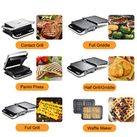 Machine à steak Poêle à frire électrique entièrement automatique Grill électrique Machine à panini Gaufrier Grill de contact