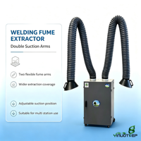 Purificateur de fumées de soudage mobile à deux bras 2,2 kW pour le meulage simultané