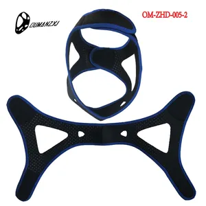 High quality adjustable neoprene anti-snoring belt anti snore chin support strap punched hole chin strap to stop snoring