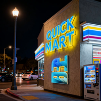 Panneau publicitaire LED extérieur personnalisable en métal avec lettres en acrylique, enseigne de magasin de tabac éclairée par LED pour usage professionnel