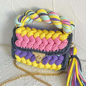 <span class=keywords><strong>2025</strong></span> Thiết Kế Crochet Đan Dệt Handmade Chuỗi Kim Loại Của Phụ Nữ Crossbody Túi Mở Đóng Cửa Của Phụ Nữ Ly Hợp Ví 3Pcs - Product Image 2