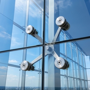 Façade en verre à support de point en aluminium de haute qualité pour système de mur extérieur de bâtiment - Product Image 1