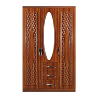 Offre Spéciale 1950 mm haut tissu armoire bébé chambre à coucher meubles armoire placard mdf chambre à coucher meubles ensemble 3 portes armoires