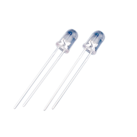 Diode LED ronde 5 mm 1,8-2,5 V super lumineuse transparente multicolore avec puce InGaN, angle de vision de 15°, vente en gros 1000/sac