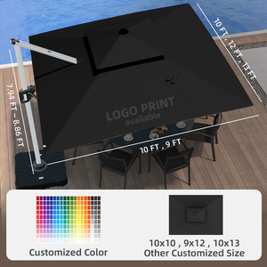 <span class=keywords><strong>Parasol</strong></span> d'extérieur imperméable UPF 50+ avec <span class=keywords><strong>protection</strong></span> <span class=keywords><strong>UV</strong></span>, 3x3m, grand <span class=keywords><strong>parasol</strong></span> <span class=keywords><strong>déporté</strong></span> pour la plage - Product Image 5