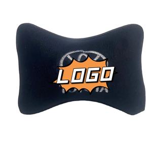 Cojín de Asiento de Auto de Cuero con Espuma Viscoelástica y Logotipo Personalizado para Soporte de Cuello en Automóviles - Product Image 1