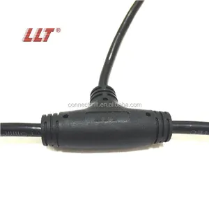 IP68 T Type Cables and Connectors 3 way waterproof electrical connectors