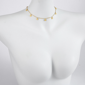 Collier ras du cou <span class=keywords><strong>Kalea</strong></span> tendance en acier inoxydable plaqué argent 6 mm, avec petits breloques étincelants et effet bling-bling, pendentif femme - Product Image 6