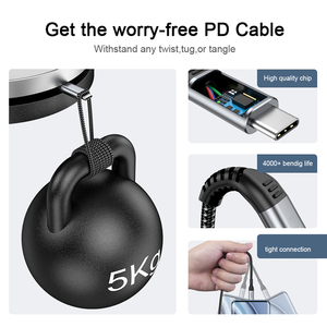 Câble de chargeur de type C, câble USB C, 240W 5A, charge rapide, 1m 2m 3m, logo personnalisé en usine, câble de données tressé en nylon, type C vers USBC - Product Image 3