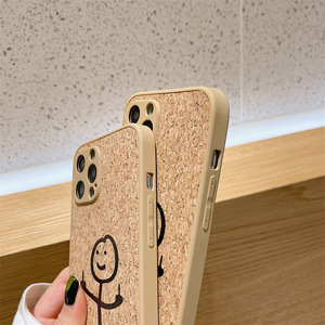 Stylish Soft Silicone Cork Fiber <strong>Cooling</strong> <strong>Phone</strong> Cover for iPhone X Xs Xr 11 12 13 Pro Max Original Wood Grain Mobile <strong>Phone</strong> <strong>Case</strong> - Product Image 4