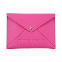 Porte-cartes MAHJONG gaufré en cuir PU, pochette pour mélangeurs de cartes et lecteurs de lignes, accessoires de divertissement pour Mahjong de table