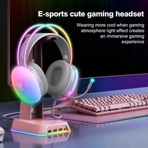Auriculares para Juegos ONIKUMA X25 con Luces RGB Dinámicas de Metal, Micrófono, Cable para Computadora, Ligeros, Sonido Envolvente Estéreo - Product Image 4